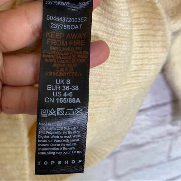 Topshop Double V-Neck Sweater - Picture 8 of 9